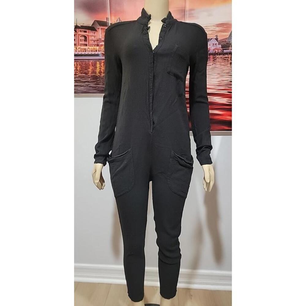 TRANSIT PAR SUCH WOMEN PANTS JUMPSUIT PLAYSUITS SIZE 2 BLACK Snaps Closure #5